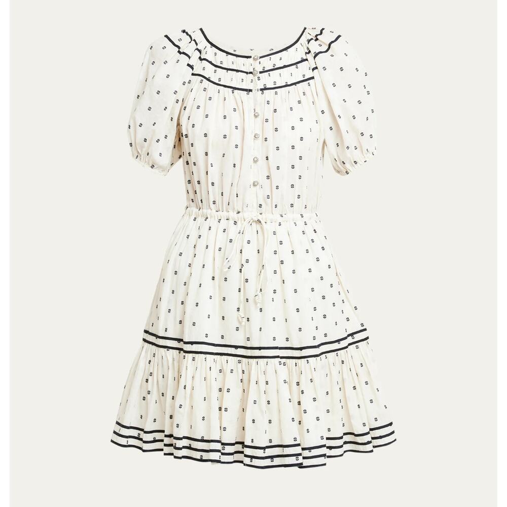 Ulla Johnson Evie Drawstring Puff Sleeve Dress